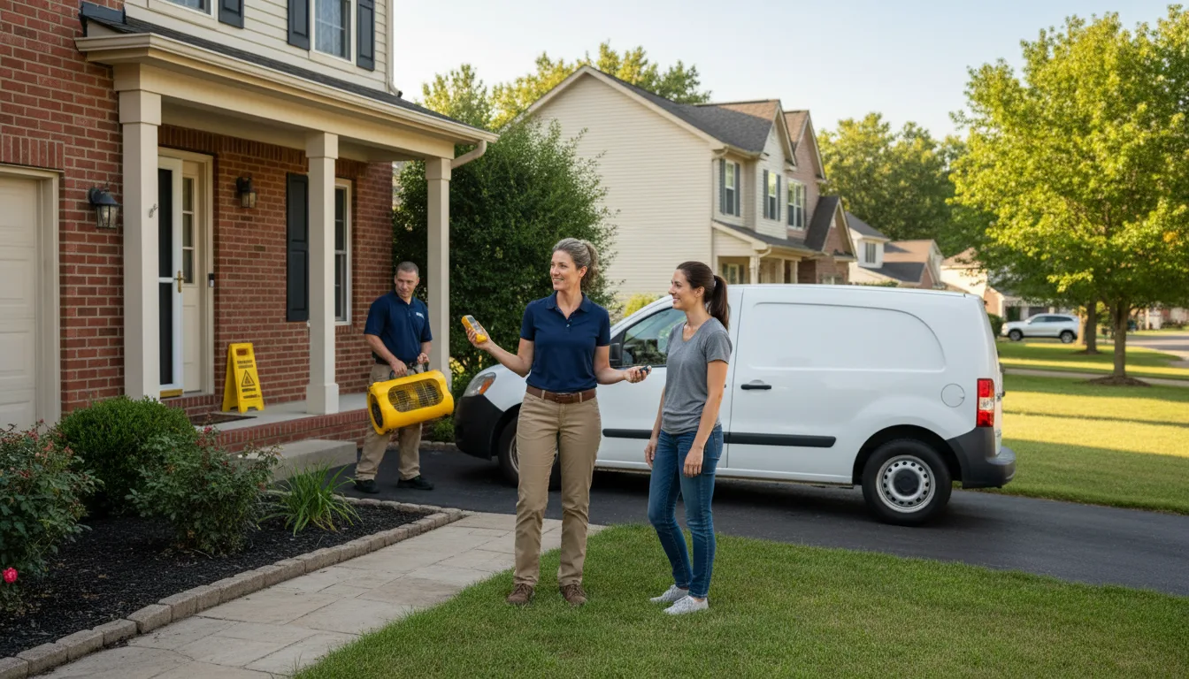 Residential water damage restoration in Fisk, MO